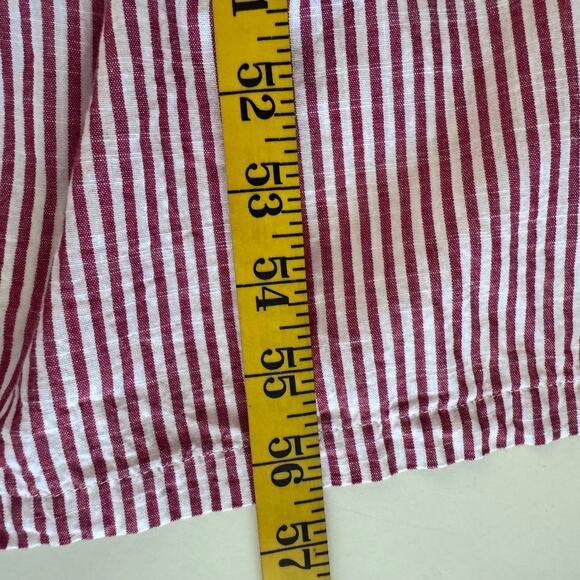 DRAPER JAMES Dress Medium Striped Off Shoulder Tiered Prairie Maxi Puff Sleeve - Picture 14 of 14